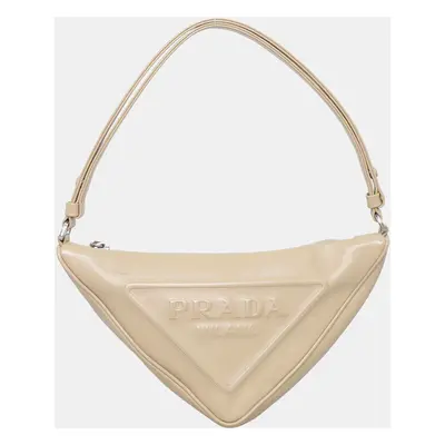 Prada Leather Triangle Pouch Bag