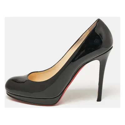 Christian Louboutin Black Patent Leather New Simple Pumps Size 37.5