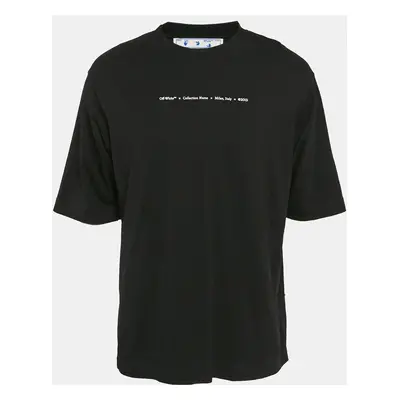 Off-White Black Arrow Painted Cotton Jersey Crew Neck T-Shirt