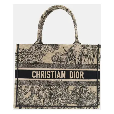 Christian Dior Beige Canvas Book Tote Medium Bag