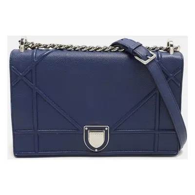 Dior Blue Leather Diorama Flap Shoulder Bag