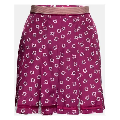 D&G by Dolce & Gabbana Pink Printed Silk Mini Skirt