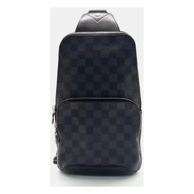 Louis Vuitton Grey Coated Canvas Graphite Avenue Slingback Bag