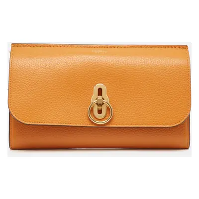 Mulberry Orange Leather Amberley Clutch