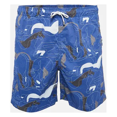 Hermes Blue Printed Nylon Swim Shorts