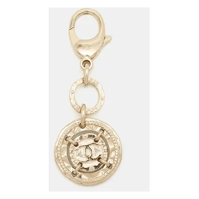 Chanel CC Gold Tone Key Chain