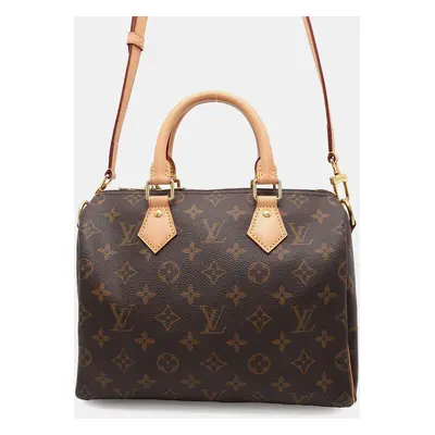 Louis Vuitton Speedy Bandouliere Brown Monogram Size