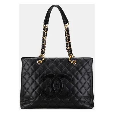 Chanel Black Caviar Grand Shopping Tote