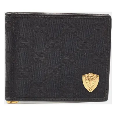 Gucci Black GG Canvas Hysteria Money Clip Wallet