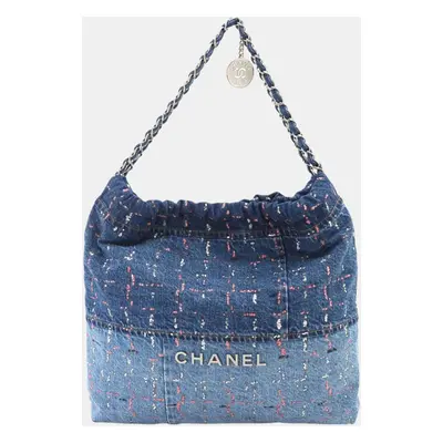 Chanel Blue Denim Chain Shoulder Bag