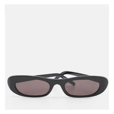 Saint Laurent Black SL Shade Oval Sunglasses