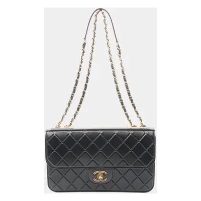 Chanel Black Leather Shoulder Bag