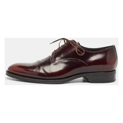 Dior Burgundy Leather Lace Up Oxfords Size