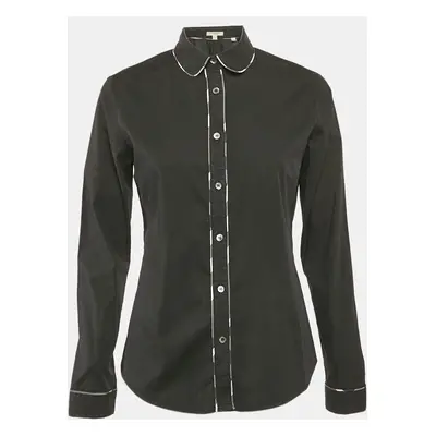 Burberry London Black Cotton Button Front Shirt