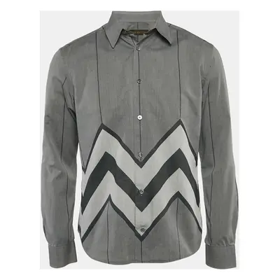 Louis Vuitton Grey Printed Cotton Karakoram Shirt