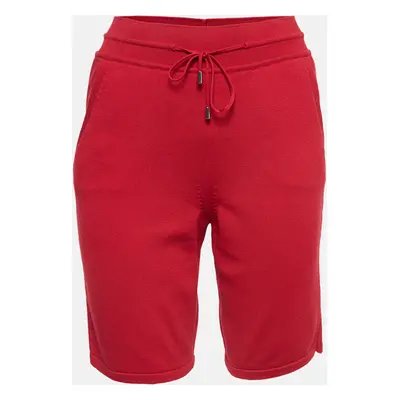 Loro Piana Red Rib Knit Bermuda Shorts