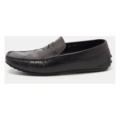 Tods Black Leather Gommino Driving Loafers Size