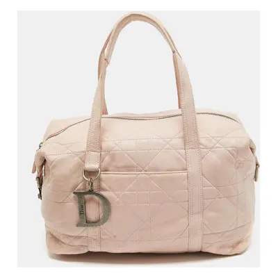 Dior Light Pink Cannage Soft Leather D Charm Boston Bag