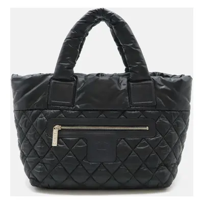 Chanel Black Nylon Coco Cocoon Small Tote Bag