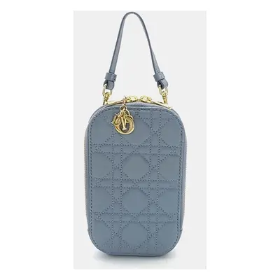 Dior Blue Leather phone holder Crossbody bag