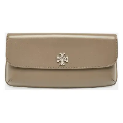 Tory Burch Beige Leather Diana Flap Clutch