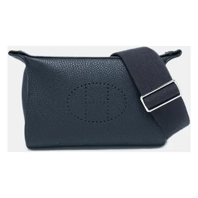 Hermes Bleu Indigo Togo Leather Videpoches Bag