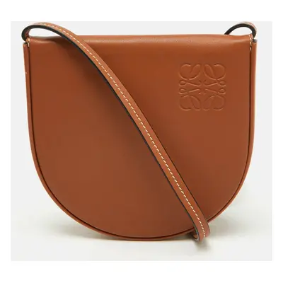 Loewe Brown Leather Small Heel Crossbody Bag