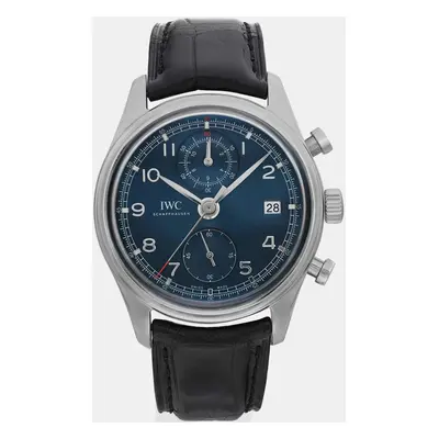 IWC Blue Stainless Steel Portuguese IW390406 Automatic Men's Wristwatch mm