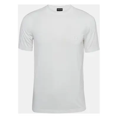 Giorgio Armani White Jersey Round Neck T-Shirt