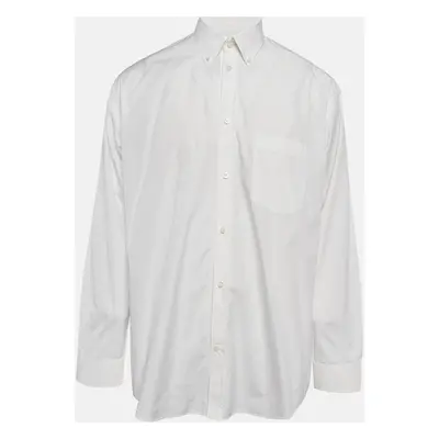 Balenciaga White Cotton Button Down Shirt