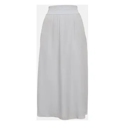 Theory Light Blue Silk Flared Midi Skirt