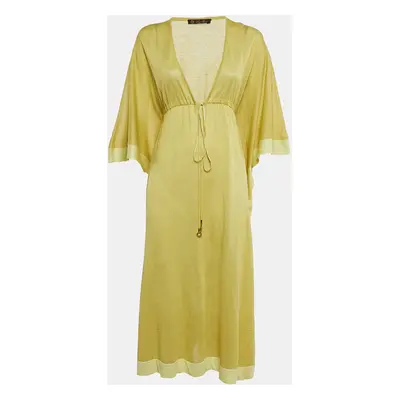 Loro Piana Yellow Linen Blend Jersey Kaftan Dress One Size