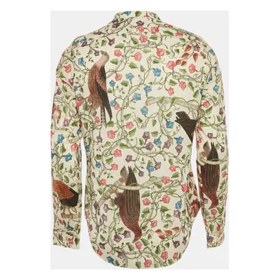 Gucci Cream Birds Of Prey Print Long Sleeve Shirt