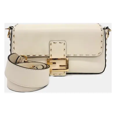 Fendi Beige Leather Baguette Shoulder Bag