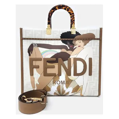 Fendi Multicolor PVC Sunshine Tote And Shoulder Bag