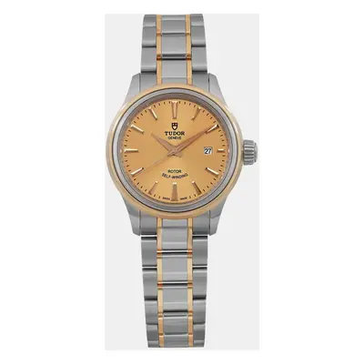 Tudor Champagne 18K Yellow Gold Stainless Steel Style Automatic Women's Wristwatch mm