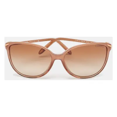 Tiffany & Co. Brown Gradient TF4061-G Crystals Cat Eye Sunglasses