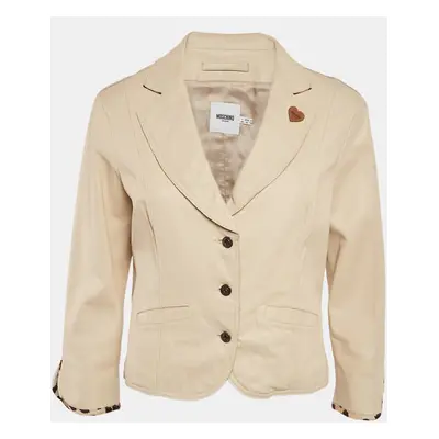 Moschino Jeans Beige Leather Jacket