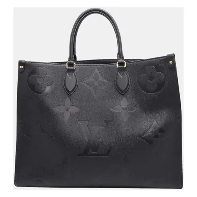 Louis Vuitton Noir Monogram Empreinte Leather On The Go GM Tote Bag