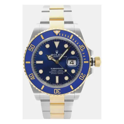 Rolex Blue 18k Yellow Gold And Stainless Steel Submariner 126613lb Automatic Men's Wristwatch mm