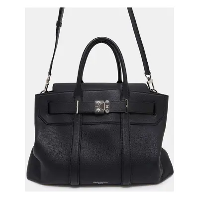 Louis Vuitton Noir Leather Georges MM Tote Bag