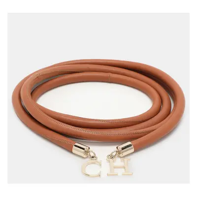 Carolina Herrera Brown Leather Rope Belt