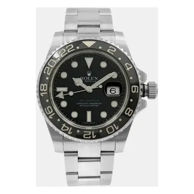 Rolex Black Stainless Steel GMT-Master II 116710LN Automatic Men's Wristwatch mm