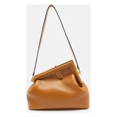 Fendi Brown Leather First Shoulder Bag