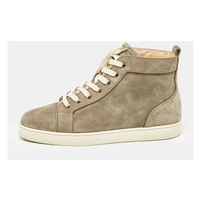 Christian Louboutin Grey Suede Louis Orlato High Top Sneakers Size