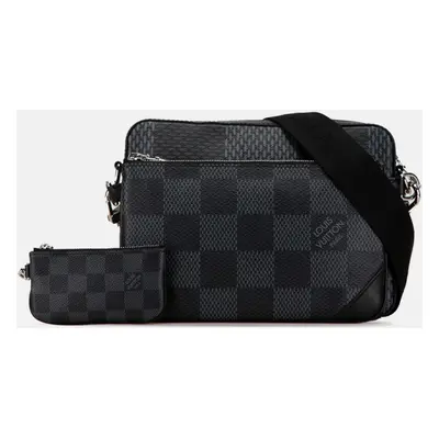 Louis Vuitton Black Canvas Trio Messenger Bag