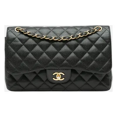 Jumbo Classic Caviar Double Flap