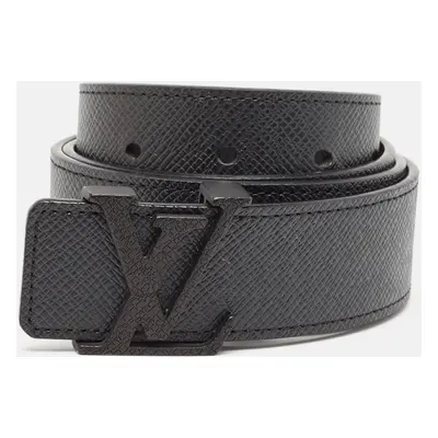 Louis Vuitton Black Taiga Leather LV Initiales Belt