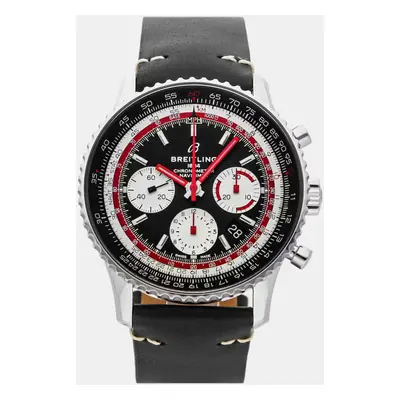 Breitling Black Stainless Steel Navitimer AB01211B1B1X2 Automatic Men's Wristwatch mm