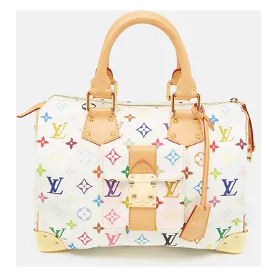 Louis Vuitton White Monogram Multicolore Canvas Speedy Bag